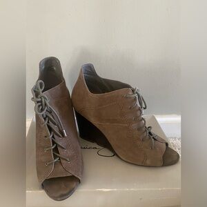 Jessica Simpson Lace-Up Peep-Toe Heels